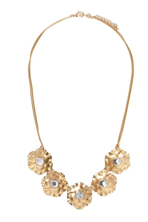 PARFOIS, Colier cu model floral, Auriu