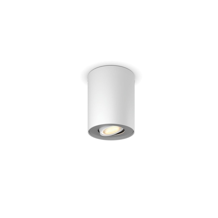 Spot Hue Philips, 5 W, IP20, izolatie Dubla, Ambianta Alba, LED Soclu GU10, Bluetooth prin Aplicatie, Metal, Zigbee Light, 5W, Culoare Alb