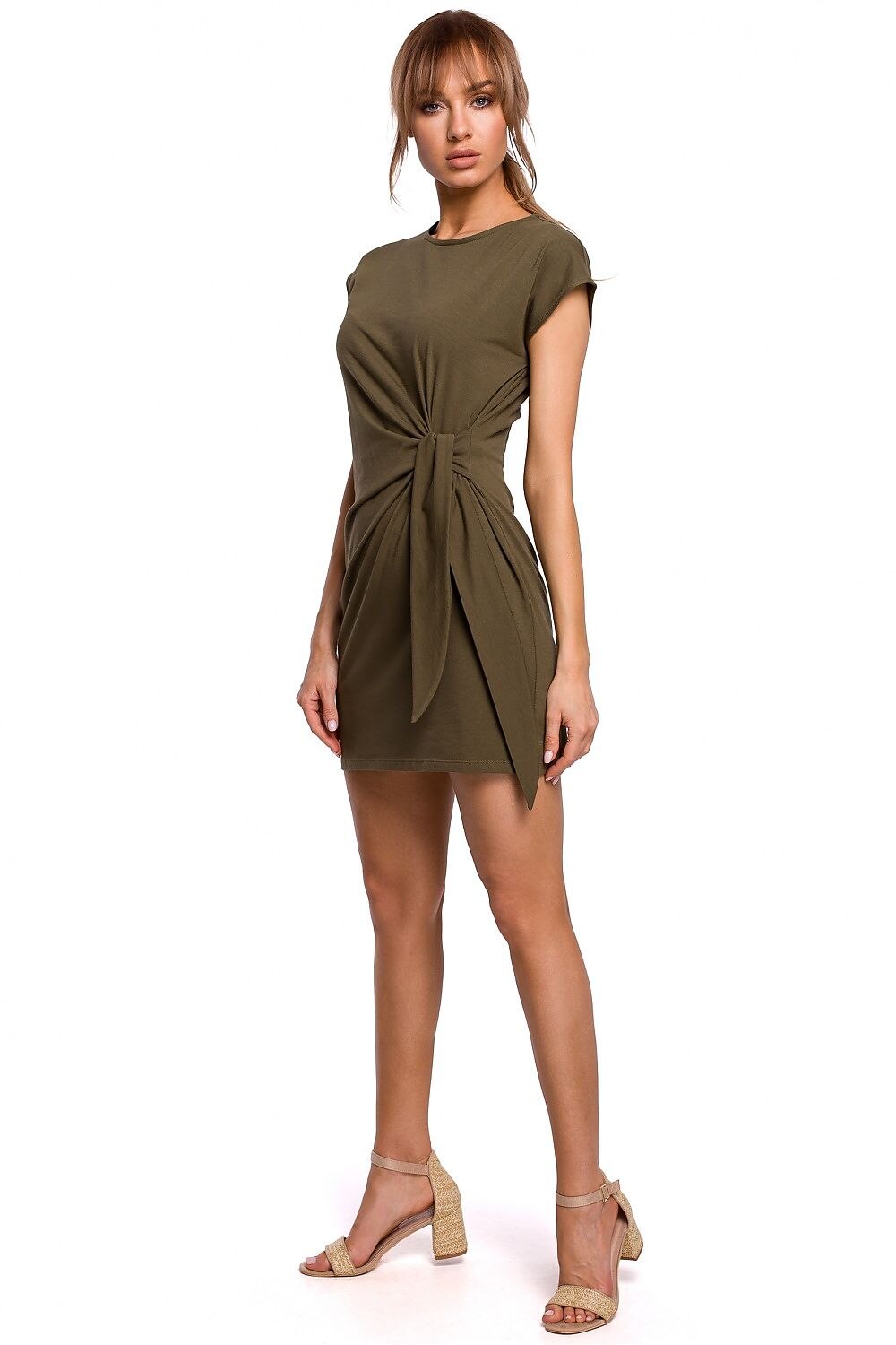 Rochie Moe, mini, fara maneci, Verde, 38