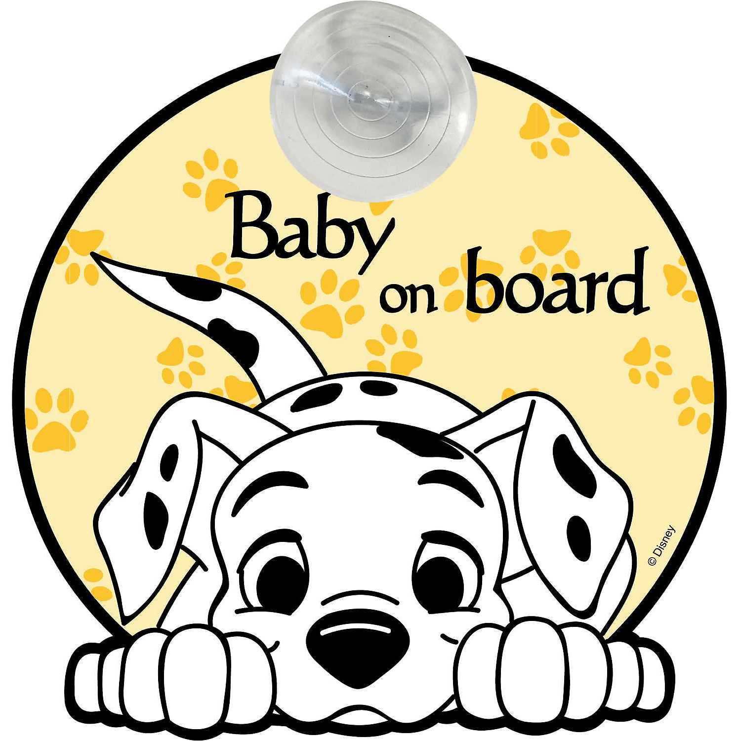 Semn de avertizare Baby on Board 101 Dalmatieni, Disney