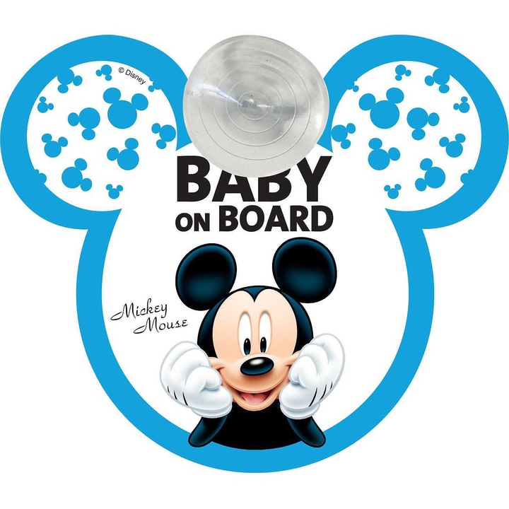 Figyelmeztető tábla Baba a fedélzeten Mickey, Disney, kék