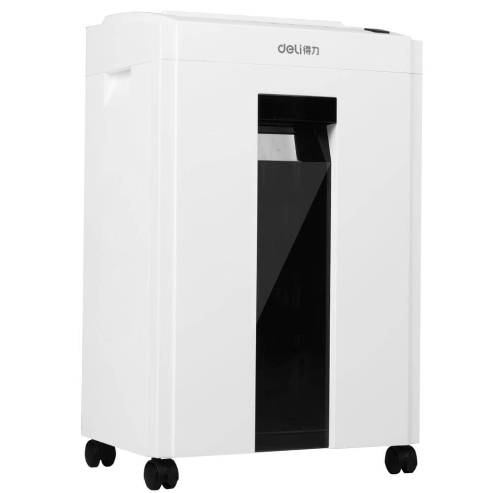 Distrugator de Documente Deli 9952 Cross Cut 4x25, Nivel Securitate 4, 10 Coli