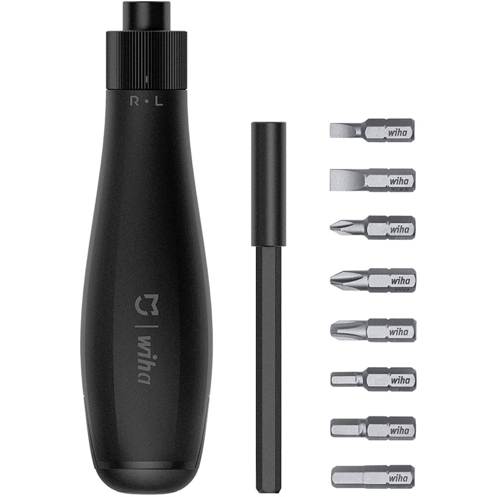 Surubelnita Xiaomi Mi x Wiha 8 in 1 Precision Screwdriver pentru reparatie telefoane, calculatoare, ceasuri, electrocasnice, Negru, BBL2416