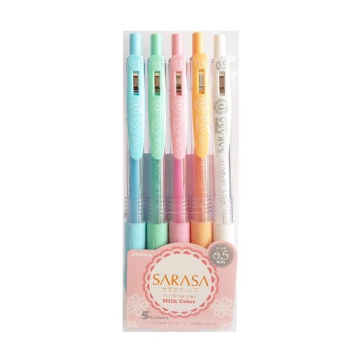 Pix cu gel Sarasa Milk 5 culori/set Zebra