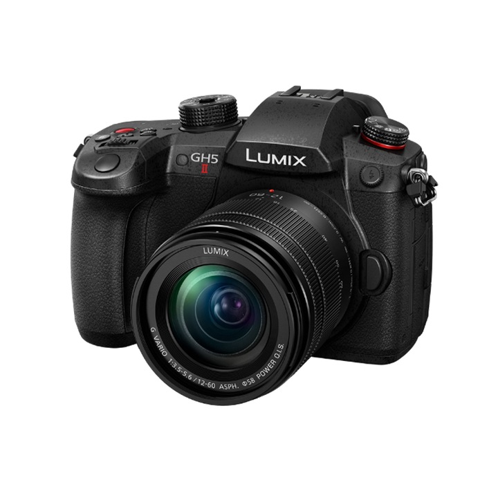 Безогледален фотоапарат Panasonic Lumix G GH5 II (DC-GH5M2) + обектив Panasonic LUMIX G Vario 12-60mm f/3.5-5.6, черен