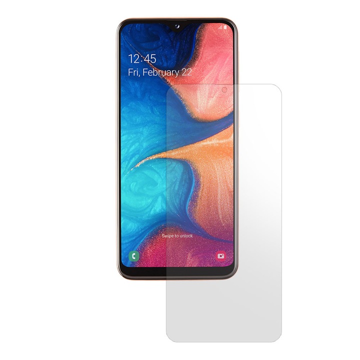 Folie mata SILKASE pentru Samsung A20e, protectie ecran, silicon regenerabil