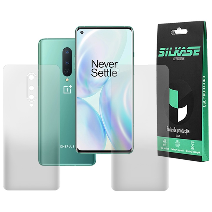 Комплект 2 матови фолиа SILKASE за OnePlus 8, защита на телефона, възобновяем силикон