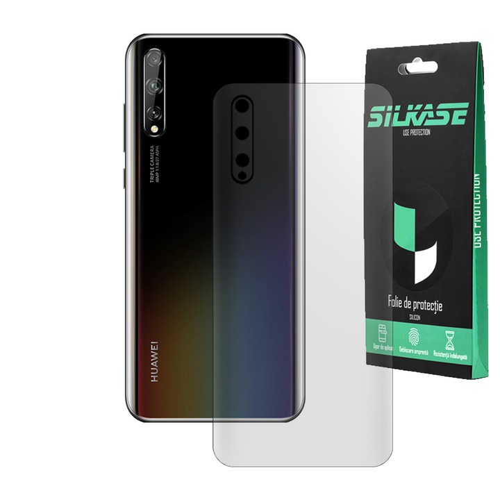 Folie spate mata SILKASE pentru Huawei P Smart S, protectie spate, silicon regenerabil