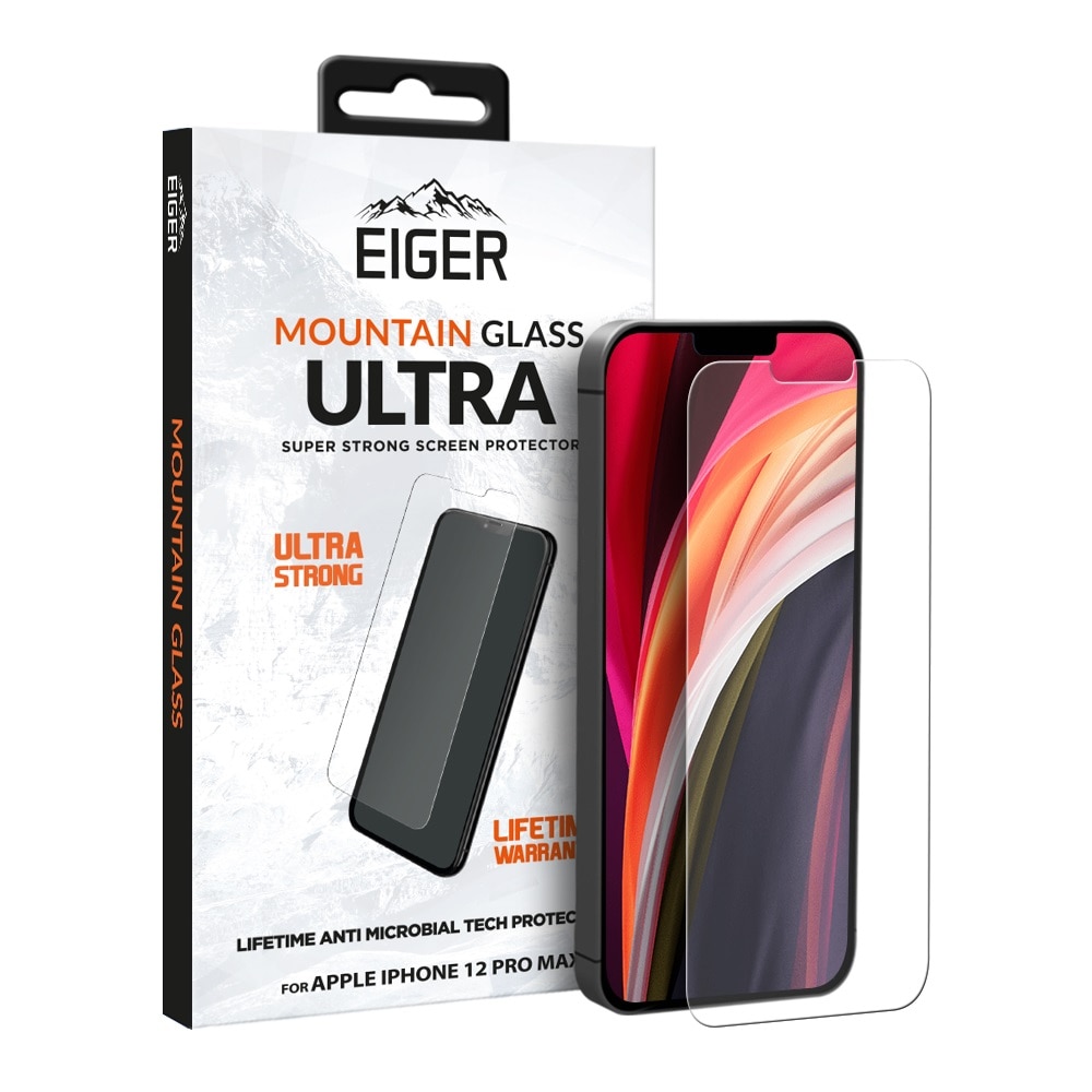 Folie Eiger Sticla 2.5D Mountain Glass Ultra compatibila cu iPhone 12 Pro Max, Clear