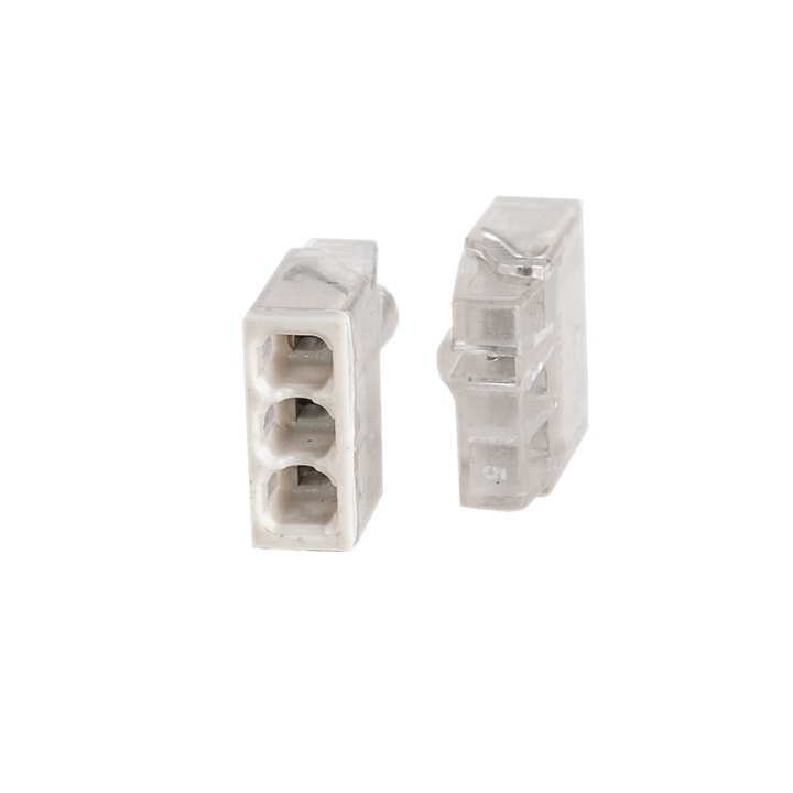 Set 10 conector doza 3 poli slim, Sectiune conductor 0.5-2.5mm