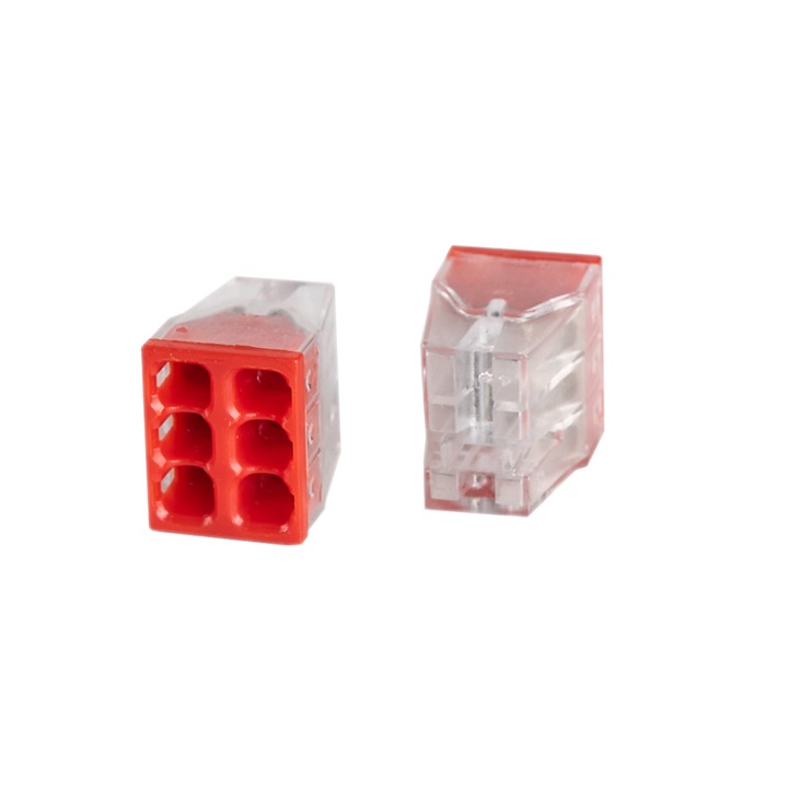 Set 10 conector doza 6 poli slim, Sectiune conductor 0.5-2.5mm