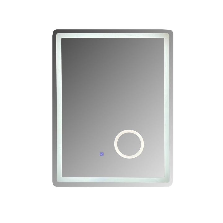 Oglinda baie cu iluminare LED si LUPA, 60x80 cm