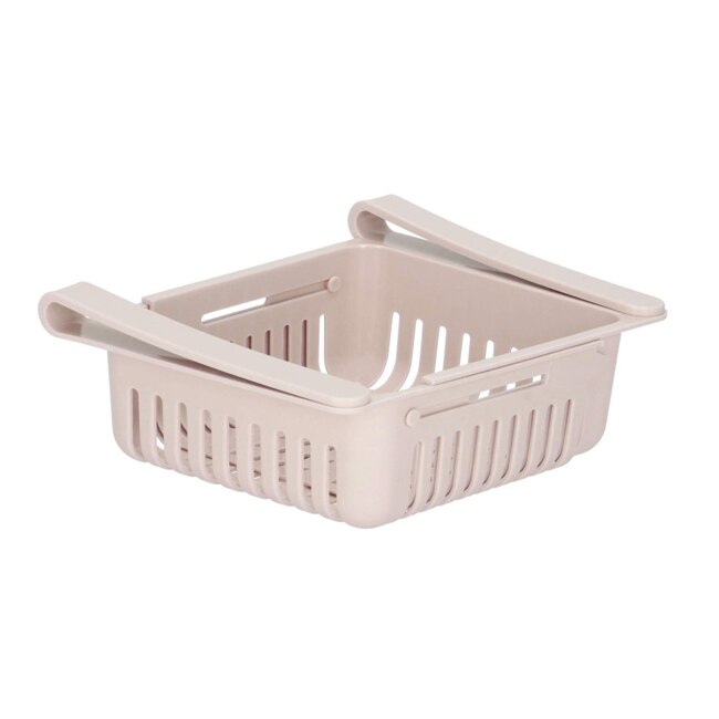 Organizator sertar frigider reglabil, din plastic, 20.5-28.5 cm, culoare Roz