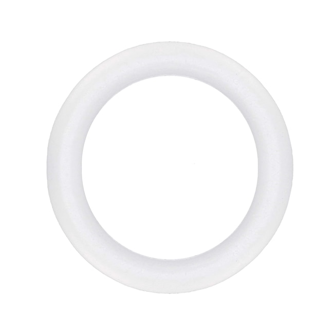 Inel coronita din polistiren decoratiune pentru Craciun, diametru 25cm, culoare alb