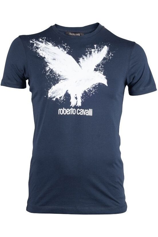 Tricou Barbati Roberto Cavalli T-Shirt HST64FA-51604926, Bleumarin