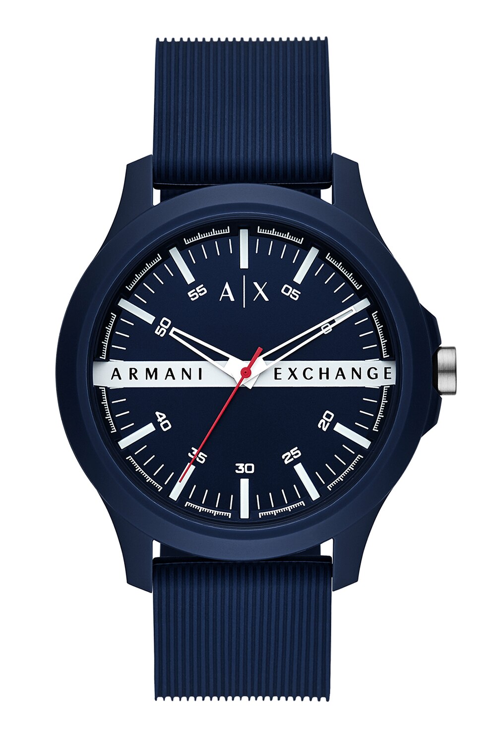 ARMANI EXCHANGE, Ceas cu o curea din silicon, Bleumarin