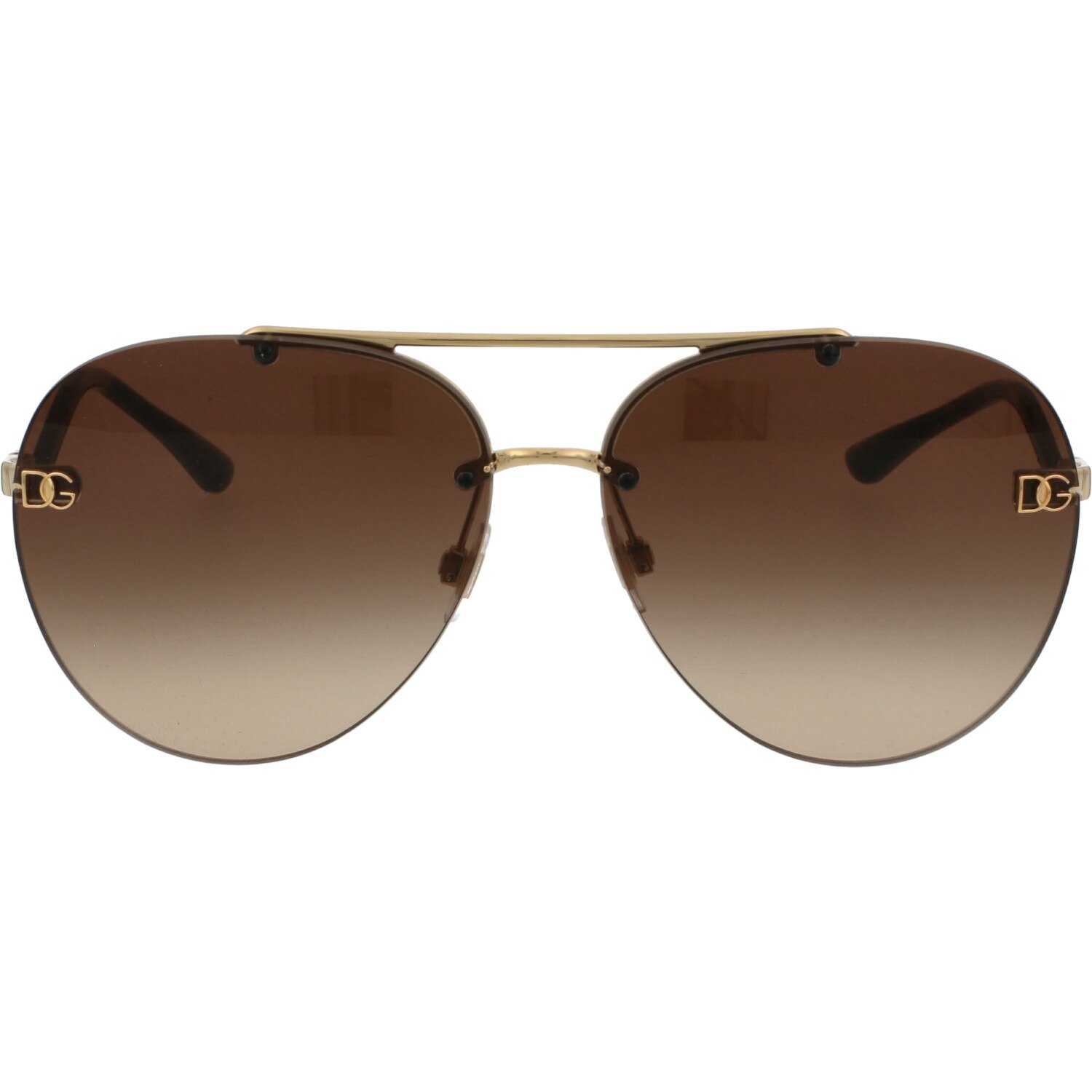 Ochelari de soare de dama Dolce&Gabbana DG2272 02/13, Auriu, 61 mm