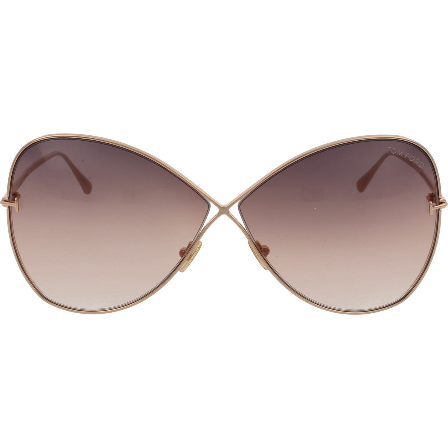 Ochelari de soare de dama Tom Ford FT0842 28F, Auriu, 66 mm