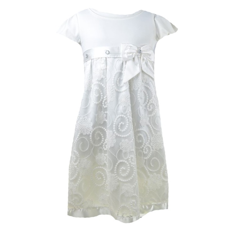 Ruha lányoknak Mini Junior 128-110A_128 cm, Fehér 128 CM