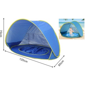 Cort Portabil De Vara Pentru Bebelusi Haushalt International Adapost Impermeabil Pentru Plaja Cu Piscina Protectie Uv Upf 50 Copii 3 48 De Luni Albastru 1x80x70 Cm Emag Ro