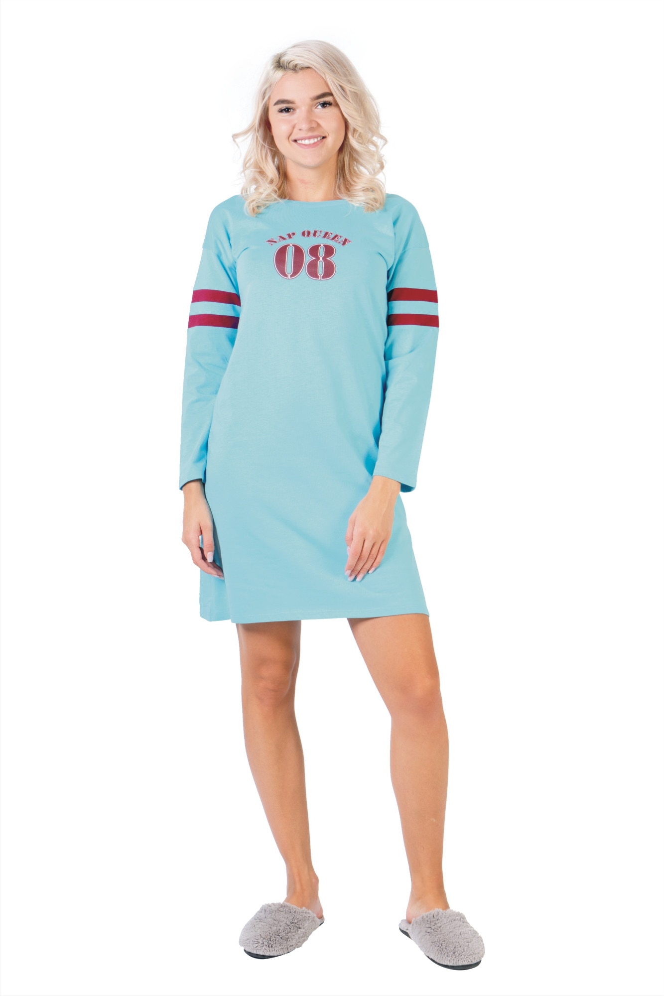 Camasa de noapte dama, PJF315, Albastru