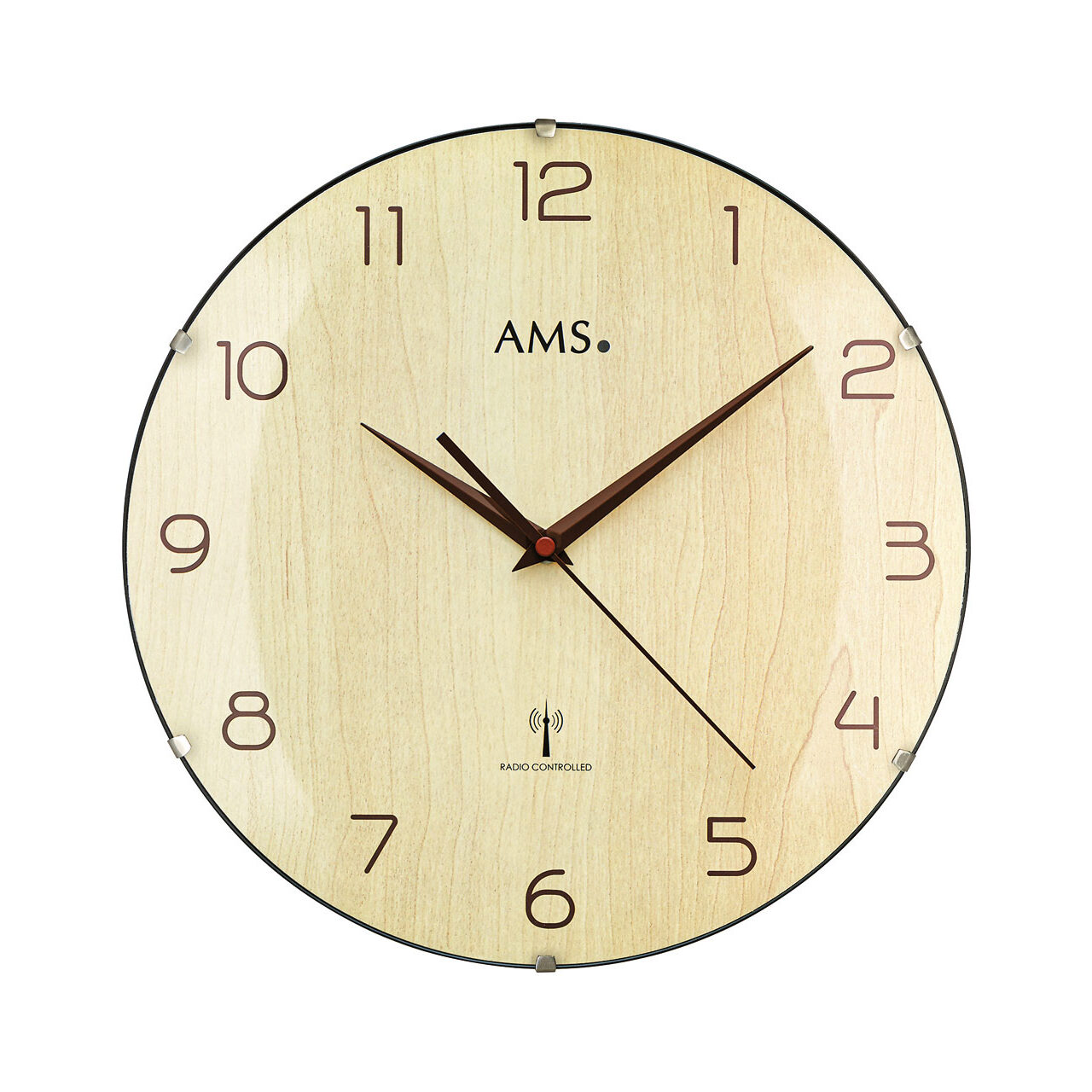 Ceas de perete ams 5557, Quartz, Crem, Analogic, Modern