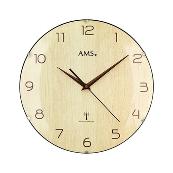 Ceas de perete ams 5557, Quartz, Crem, Analogic, Modern Ceas de perete ams 5557, Quartz, Crem, Analogic, Modern