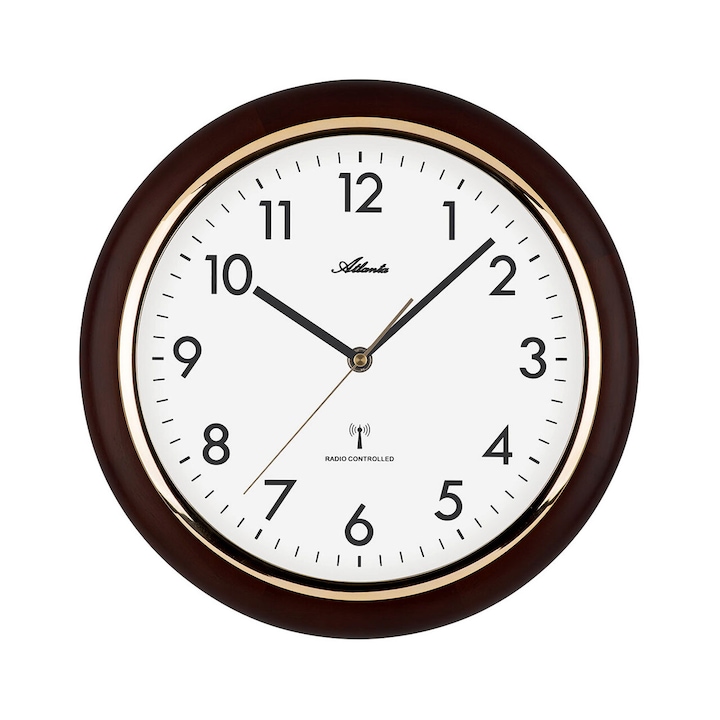 Стенен часовник Atlanta 4536/20, кварцов, бял, аналогов, модерен