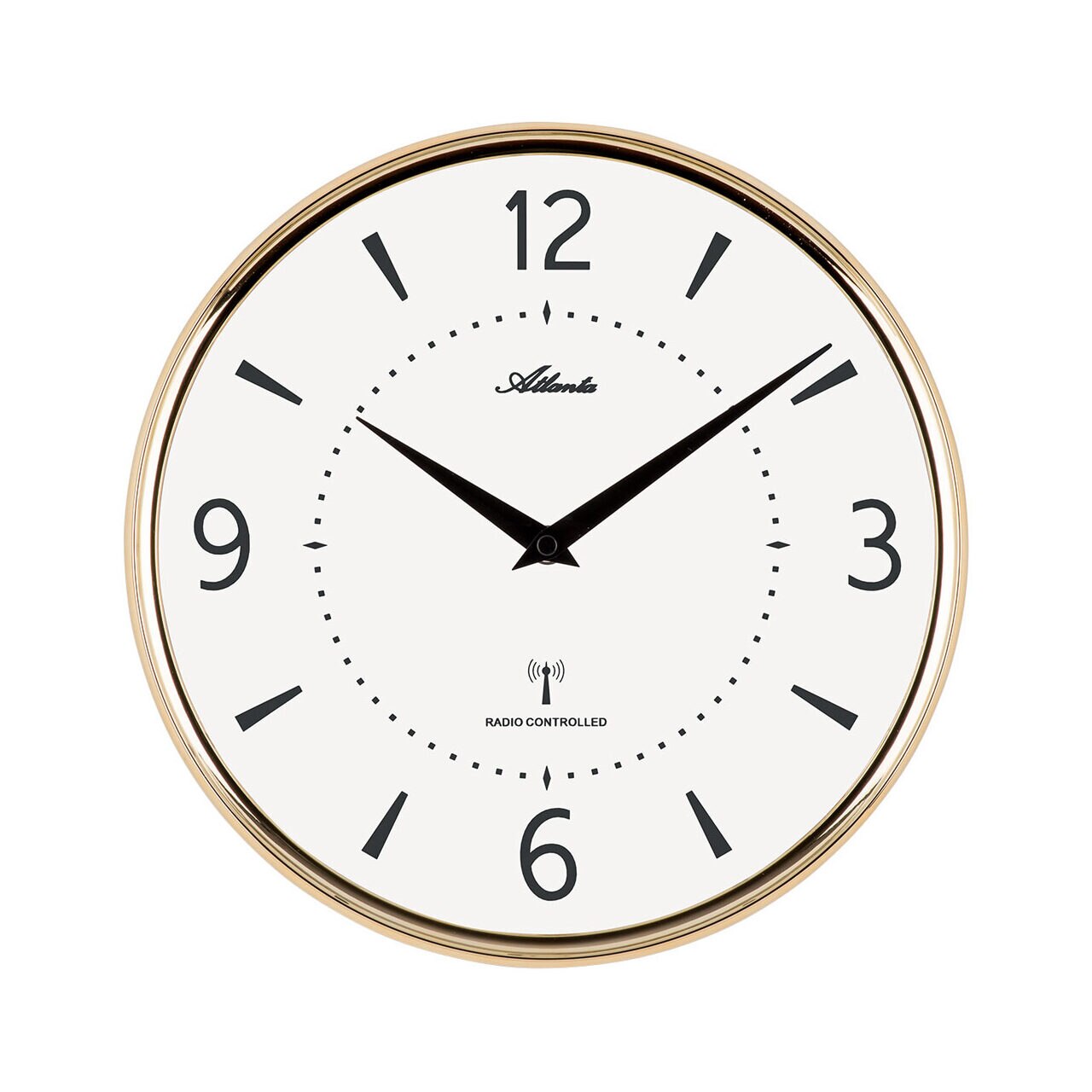 Ceas de perete Atlanta 4538/9, Quartz, Alb, Analogic, Modern