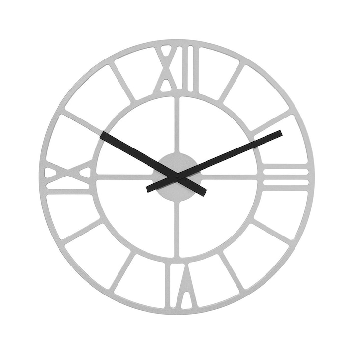 Стенен часовник Hermle 30916-X52100, кварцов, бял, аналогов, модерен