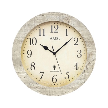 Ceas de perete ams 5561, Quartz, Crem, Analogic, Clasic Ceas de perete ams 5561, Quartz, Crem, Analogic, Clasic