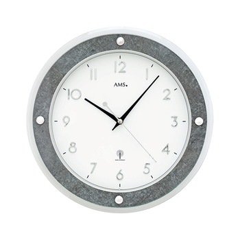 Ceas de perete ams 5566, Quartz, Alb, Analogic, Modern Ceas de perete ams 5566, Quartz, Alb, Analogic, Modern