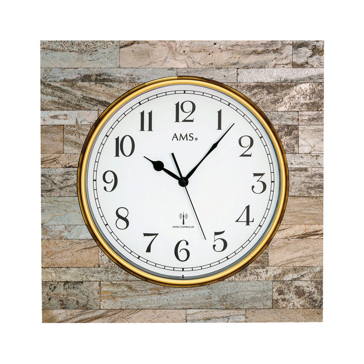 Ceas de perete ams 5567, Quartz, Alb, Analogic, Modern