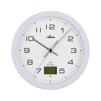 Ceas de perete Atlanta 4504/0, Quartz, Alb, Analogic, Modern Ceas de perete Atlanta 4504/0, Quartz, Alb, Analogic, Modern