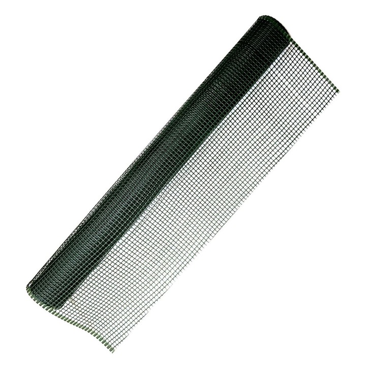 Оградна мрежа, пластмаса, 300 g / m2, зелена, 10x10 mm, 50x1 m