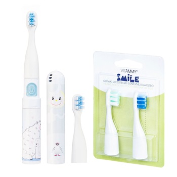 Set periuta de dinti electrica VITAMMY Smile, Animatie Urs Polar, TB8041MP plus 2 rezerve periuta Smile Set periuta de dinti electrica VITAMMY Smile, Animatie Urs Polar, TB8041MP plus 2 rezerve periuta Smile