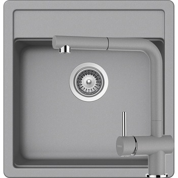 Kit chiuveta Schock Nemo N-100S 490 x 510 mm si baterie Schock Epos cu Dus Extractibil Croma Cristalite Kit chiuveta Schock Nemo N-100S 490 x 510 mm si baterie Schock Epos cu Dus Extractibil Croma Cristalite