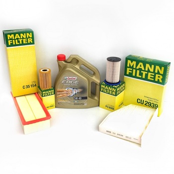 Pachet revizie filtre Mann BMW si ulei Castrol seria 3 E90 316i Pachet revizie filtre Mann BMW si ulei Castrol seria 3 E90 316i