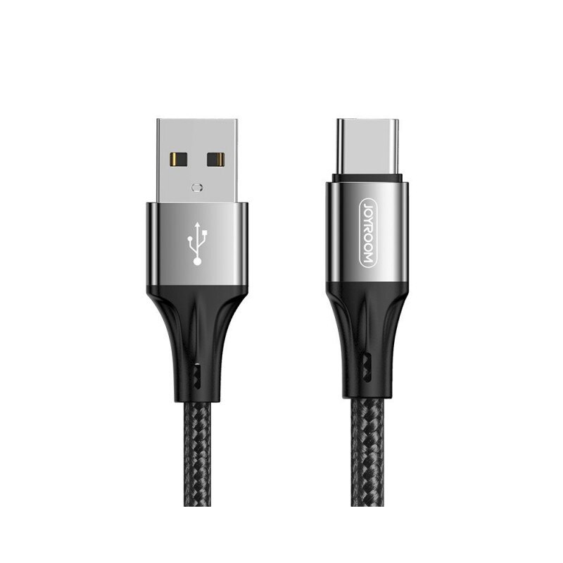 Cablu Date Incarcare Joyroom Usb La Usb Type-c, 3a, Lungime 1m, Textil, Negru S-1030n1