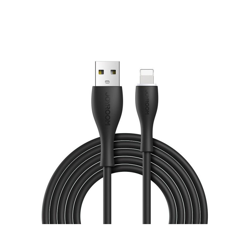 Cablu Date Incarcare Joyroom Usb La Lightning Silicon Negru 2.4a, Lungime 1m S-1030m8