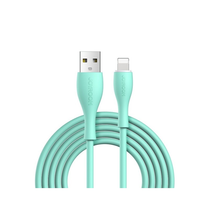 Cablu Date Incarcare Joyroom Usb La Lightning Silicon Verde 2.4a, Lungime 1m S-1030m8