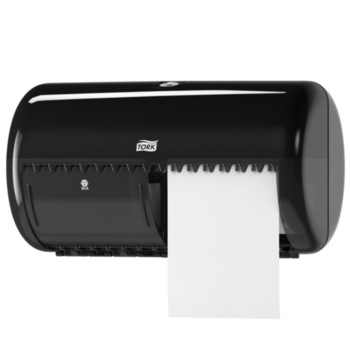 Dispenser hartie igienica Tork 557008, 2 role, manual, Negru Dispenser hartie igienica Tork 557008, 2 role, manual, Negru