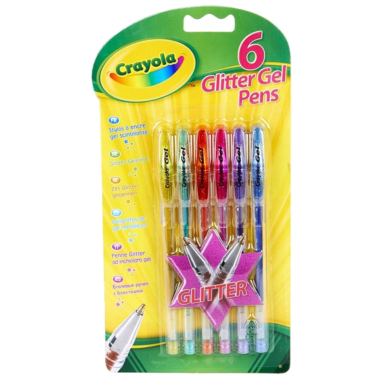 Блестящи желирани химикалки Crayola, 6 броя - eMAG.bg