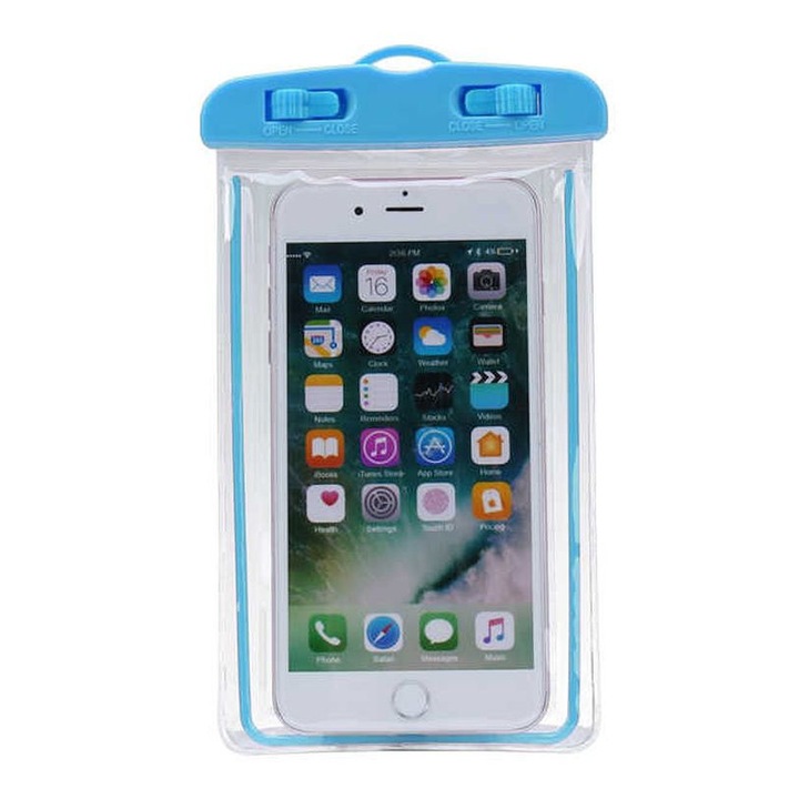 Husa pentru telefon ermetica Fashy, albastru