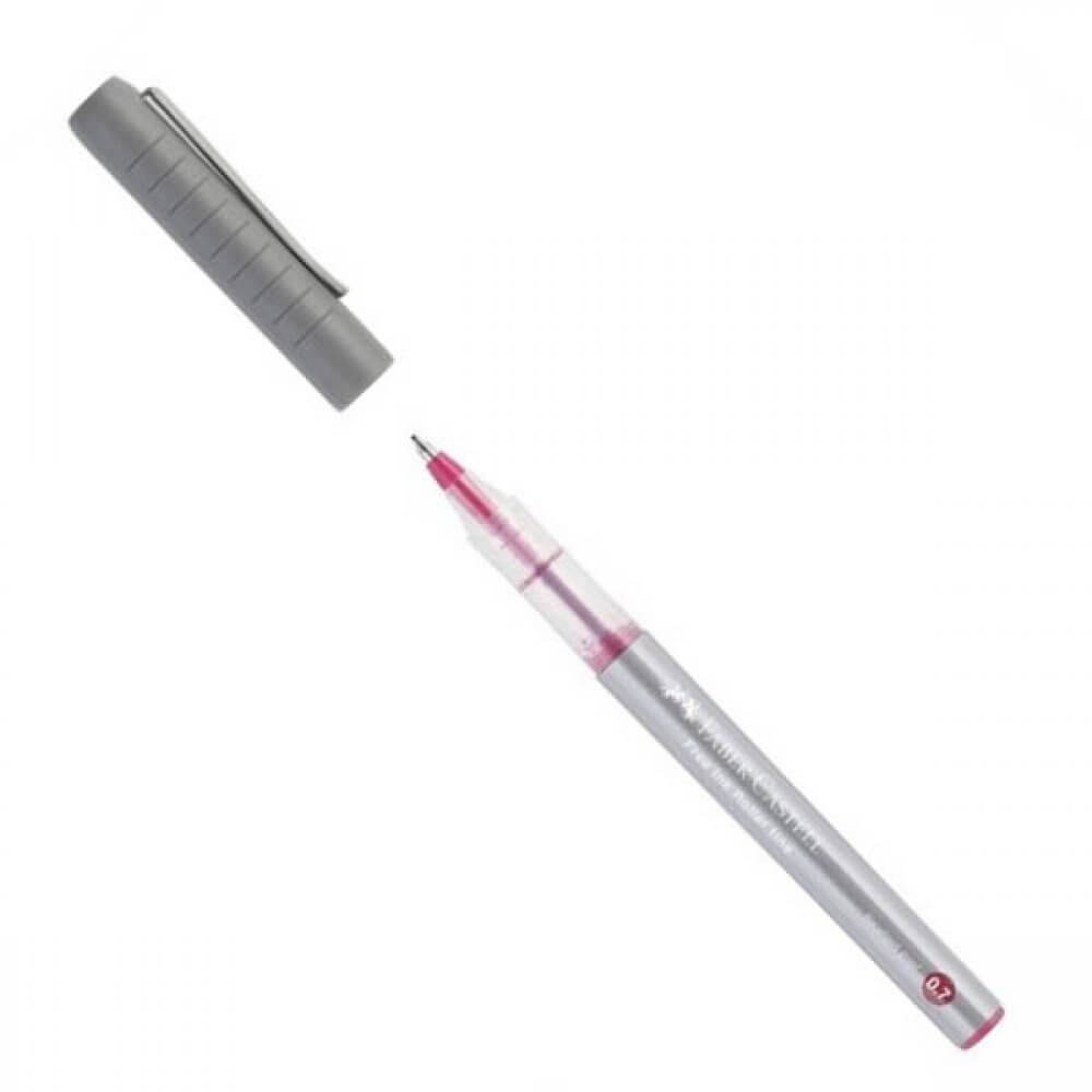 Roller Free Ink Faber-Castell, Varf 0.7 mm, Mina Rosu Inchis