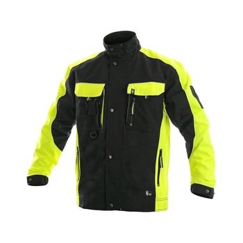 Jacheta pentru munca SIRIUS BRIGHTON CXS, Poliester, Bumbac, Galben/Negru, 56 Jacheta pentru munca SIRIUS BRIGHTON CXS, Poliester, Bumbac, Galben/Negru, 56