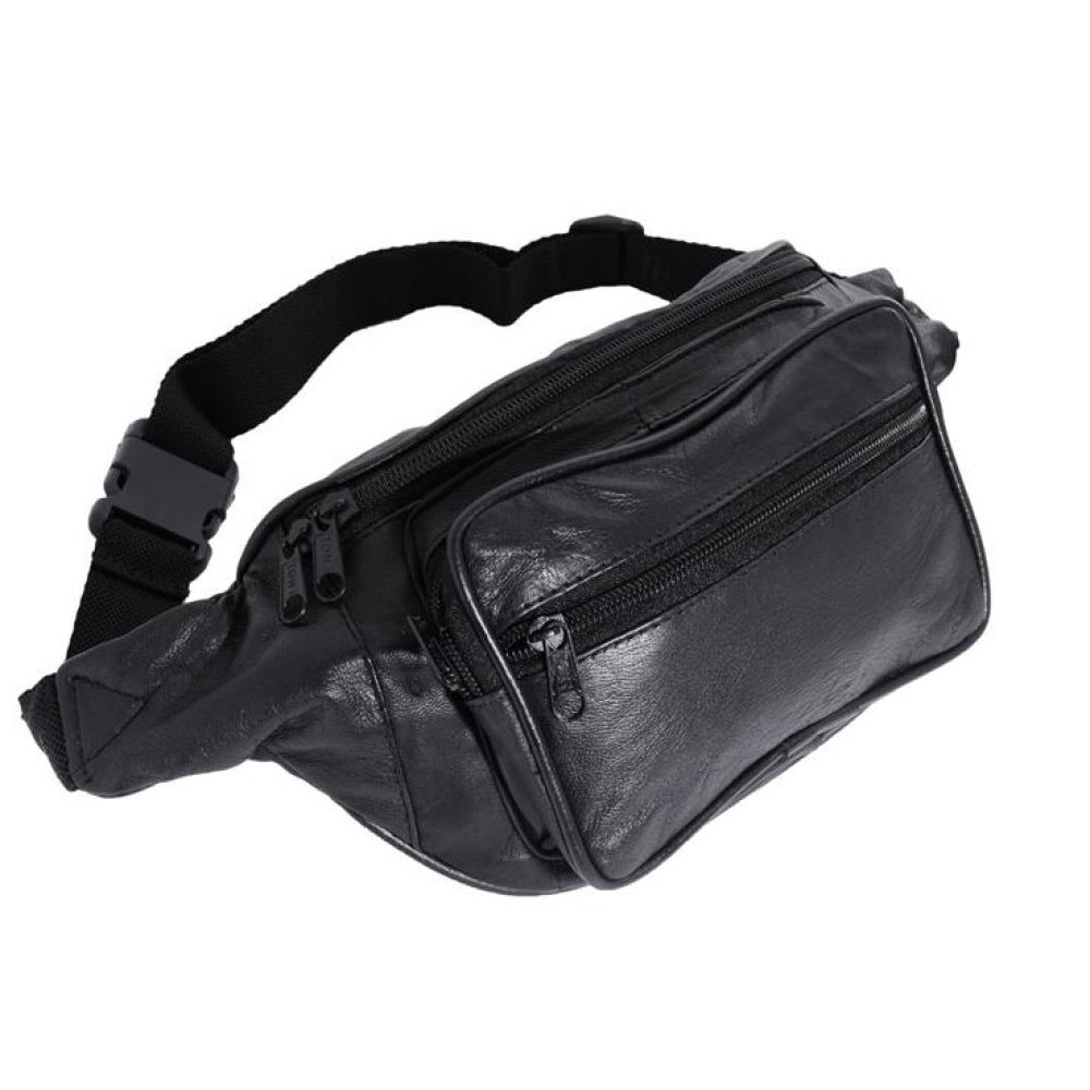 Borseta de brau, piele naturala, negru, 34 x 15 cm, L904N