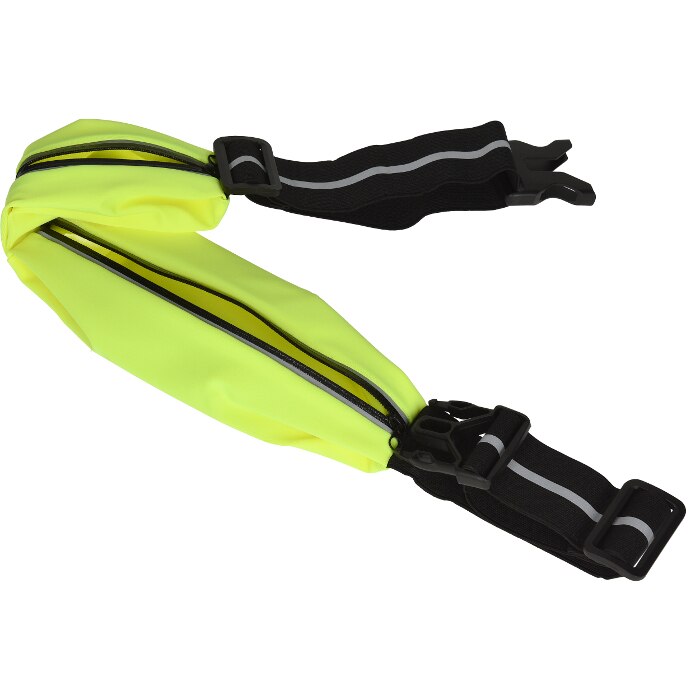 Borseta sport impermeabila cu buzunar pentru telefon 4.7 inch si casti, curea reflectorizanta, Verde Negru, BBL2418