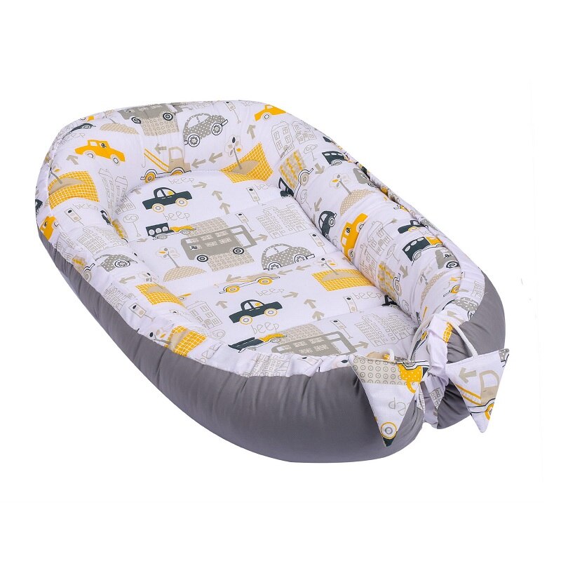 Baby Nest Multifunctional din Bumbac, Cars