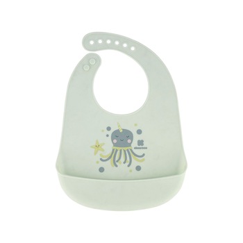 Baveta cu buzunar din silicon KikkaBoo Sea World Octopus Baveta cu buzunar din silicon KikkaBoo Sea World Octopus